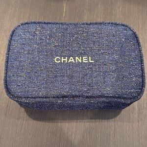 CHANEL Blue Shimmer Cosmetic Pouch